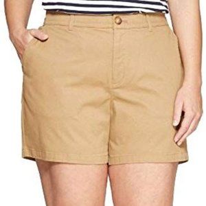 Khaki Plus Size Ave & Viv Shorts